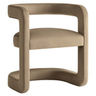 Modway - Winslow Performance Velvet Chaise d’accent en tonneau - Taupe-Chaise d’accent