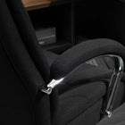 Vinsetto Linen Fabric Home Office Chair with Armrests - Black-High-end gas lift and wheel, make adjusting height and moving smooth