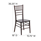 Flash Furniture - Chaise Chiavari série Hercule en bois, noyer (XSWALNUT)-Durabilité assurée avec vis à chapeau à tête creux et écrou en acier
