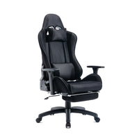 TygerClaw Gaming Chair with Lumbar Pillow and Leg Rest-Equipped with a lumbar pillow, the chair ensures crucial support for the lower back, catering to the specific needs of users during extended gaming sessions