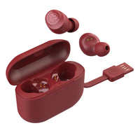 Jlab GO Air POP True Wireless Earphones - Rose-Long battery life. GO Air POP features 8 plus hours of playtime in each earbud and 24 plus extra hours from the charging case (32 plus hours total). Return to the case to recharge the buds, and use the integrated USB cable to charge the case.