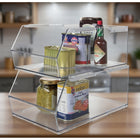 Azar - Grand bac de rangement étroit en plastique Displays - Transparent - Paquet de 4-5