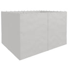 Outsunny 10' L x 12' W Gazebo Curtains with Zipper Doors, Hooks/C-Rings for Patio, Only Curtains - Light Grey-Provides protection when enjoying leisure time outdoors