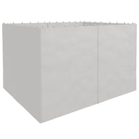 Outsunny 10' L x 12' W Gazebo Curtains with Zipper Doors, Hooks/C-Rings for Patio, Only Curtains - Light Grey-Provides protection when enjoying leisure time outdoors