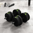 Soozier Adjustable Barbell & Dumbbells Set with Non-slip Handles - 44 lb-Plastic coating reduces noise and floor damage 