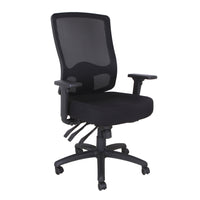 TygerClaw - Chaise de bureau de travail réglable en maille à dossier moyen-Le dossier moyen imite la courbe humaine pour un soutien lombaire et dorsal supérieur, avec un réglage d'inclinaison de 90 à 130 degrés.