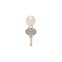 Porte-clés/étiquettes en plastique Master Lock 1 1/4in (32 mm) H x 1 1/10in (28 mm) l x 1/2in (12 mm) P – Blanc – Paquet de 20-Porte-clés en plastique