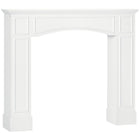 HOMCOM 29" Fireplace Mantel Surround for Fireplace - White-Modern mantel for dressing up your room or fitting your fireplace 