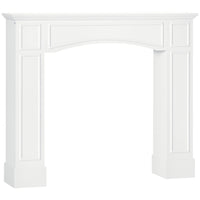 HOMCOM 29" Fireplace Mantel Surround for Fireplace - White-Modern mantel for dressing up your room or fitting your fireplace 