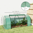 Outsunny 79" x 39" x 32" Mini Greenhouse- Roll-up zippered doors allow for easy access and well air ventilation     
 