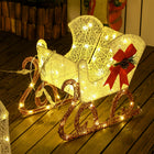 Outsunny - Décoration de Noël en forme de renne avec 170 lumières LED - Blanc-Convient pour le porche, la pelouse, le jardin, etc  