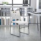 Flash Furniture HERCULES Series Sled Base Stack Chair with Air-Vent Back - White - 5 Pack-881 lb. Weight Capacity