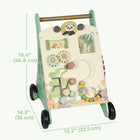 Qaba - Chariot de marche en bois pour bébé avec contrôle de vitesse - vert-Fabriqué en bois sûr avec des bords lisses, offrant une exploration sans stress 