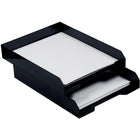 JAM Paper Stackable Paper Organizer Tray - Black-Quantity: 1 Stack-able Tray per Pack | Can be stacked to maximize space & keep your desk organized