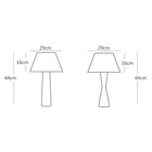 Decent Living - Lot de 2 lampes de table en hêtre - W et M-6