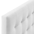 Modway Lily Biscuit Tufted Performance Velvet King Headboard - White-Dense Foam Padding