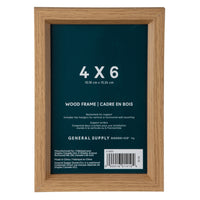 General Supply Goods + Co - Cadre en bois pour photo - 4 x 6 po-Cadre en bois pour photo conçu pour accueillir une photo de 4 x 6 po