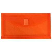 JAM Paper #10 Plastic Envelopes with VELCRO Brand Closure, 1 Expansion, 5.25 x 10, Orange Poly, 108 Pack (921V1ORB)-Material: plastic
