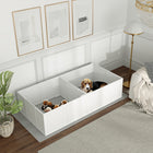 PawHut Whelping Box for Dogs for Medium Dogs - 77" L x 38" W-Pine wood and MDF provide a stable, windproof structure