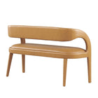 Modway Pinnacle Vegan Leather Accent Bench - Tan-Weight Capacity: 330 lbs.