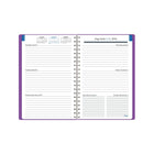 Mead 2026-27 Upper Class Student Weekly/Monthly Planner - 8½" x 6" - Purple - Bilingual-Durable poly cover in purple