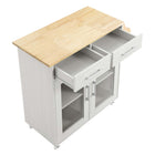 Modway Cuisine Kitchen Cart - White Natural-9