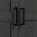 HOMCOM 69" H Tall Kitchen Storage Cabinet with Adjustable Shelves - Black-Colour: Black Wood Grain 