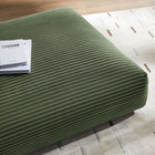 Modway - Solace Modulaire Tapissé en velours côtelé Ottoman - Fern-Soutien de ressort sinueux