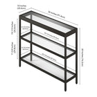 Hudson&Canal Alexis 36"W Console Table - Blackened Bronze-9