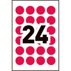 Avery Print or Write Removable Colour-Coding Labels, 3/4" Round, Red, 240 Pack (2343)-0.75" Round Red