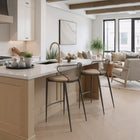 Zuo Silues Counter Stool - Taupe/Brown - Set of 2-Assembly required