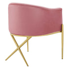 Modway Savour Performance Velvet Accent Dining Armchair - Dusty Rose - 2 Pack-Assembly Required