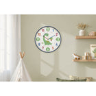Monarch Specialties 9100 18" Round Juvenile Wall Clock - Multi-Coloured Face/Blue Frame-Designed with juvenile users in mind, the easy-to-read numeric display and non-ticking quartz movement ensure accurate timekeeping without disruptive noise
