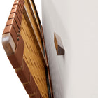 Modway Sparta Weave Wall-Mount Vegan Leather Twin Headboard - Walnut Brown-French Wood Cleat