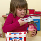 Melissa & Doug Scoop & Stack Ice Cream Cone Wooden Magnetic Pretend Play Food Set - Preschool Toy -8
