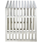 Modway Gridiron Small Stainless Steel Bench - Silver-Easy to Clean
