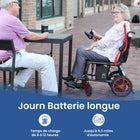 Journey - Air Elite Fauteuil électrique pliant léger - rouge-Le châssis compact est conçu pour passer plus facilement les portes et les espaces intérieurs étroits