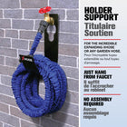 Xhose - Support mural pour tuyau d'arrosage en acier à finition poudrée de 30,5 cm (12 po) - Noir-Finition noire thermolaquée: acier noir à finition poudre pour un aspect propre et une meilleure résistance à l’usure au quotidien
