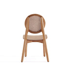 Manhattan Comfort Versailles 18.5" Industry Chic Round Back Dining Chair - Nature - Set of 4-Delivered to you Fully Assembled! No Assembly Required
