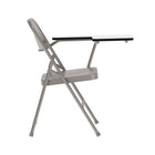 Flash Furniture – Chaise pliante haut de gamme en acier avec tablette rabattable à gauche, beige, paq./2-Composants en acier riveté