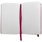 JAM Paper - Carnet de voyage à couverture rigide avec élastique - 70 feuilles lignées - 4" x 6" - Baie rose-Quantité : vendu à l'unité | 70 pages papier lignées/lignées.