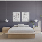 Nexera - Lit plateforme Queen Malibu en chêne blond naturel-Montage Facile et Livraison à Domicile : Assemblage sans souci, livraison à votre porte pour une mise à niveau pratique de votre chambre à coucher