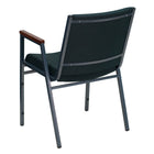 Flash Furniture – Chaise empilable robuste à revêtement vert à motifs et rembourrage de 3 po Hercules, avec accoudoirs, 4/pqt-Capacité de poids de 550 lb