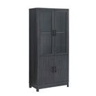 Manhattan Comfort Jodie 31" Mid-Century Modern Bookcase - Charcoal Grey - Set of 3-Features Beautiful Wood Grain Finish