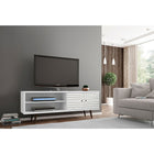Manhattan Comfort Liberty MDP and MDF 62.99"W TV Stand, White (201AMC6)-Upon Assembly, Measures: 62.99 in. Length, 25.59 in. Height, 15.19in. Depth.
