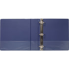 Staples Standard Binder with Label Holder and D-Rings - 2" - Blue-Pages lie flat with back-mounted rings