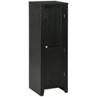HOMCOM 40" H Kitchen Pantry Cabinet with Adjustable Shelves and Single Door for Dining Room - Black-Two 3-level adjustable shelves offer versatile storage options 