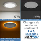 Impotek - Luminaire encastré au plafond DEL 4 po 9W 5CCT gradable avec veilleuse – Paquet de 6-6