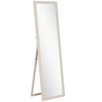 HOMCOM Rectangle Full Body Mirror - 21" W x 64" H - White-Large 64" x 21" (162.5 x 53.3 cm) size offers a complete head-to-toe view for outfits 
