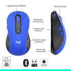 Logitech Signature M650L Wireless Mouse - Blue-25 month battery life: Work for up to 2 years on the single AA battery that comes with your multi-device mouse